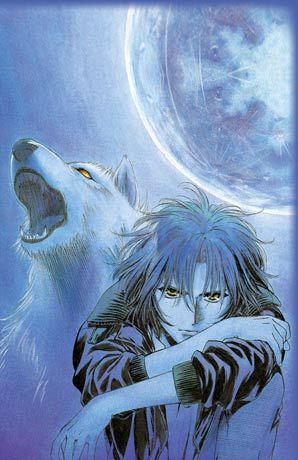 an image of a man hugging a wolf