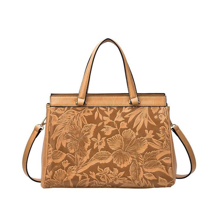 "This Mellow World Salome floral satchel is perfect for daily use with a vintage touch. This Mellow World Salome floral satchel is perfect for daily use with a vintage touch. Watch the product video here. Embossed floral design Removable crossbody strap 8.5""H x 12.5""W x 4""D Handle: 5.5'' drop Crossbody strap length: 18.5"" to 20"" Removable/adjustable crossbody strap Zipper closure Gold-tone plating Interior: 2 slip pockets and 2 zip pockets Exterior: 1 zip pocketCONSTRUCTION & CARE Body: Daily Use Floral Print Satchel Shoulder Bag, Daily Use Floral Print Shoulder Satchel, Beige Floral Print Satchel Shoulder Bag, Beige Floral Print Shoulder Bag For Travel, Floral Print Top Handle Bag For Travel, Floral Print Tote Satchel For Daily Use, Beige Floral Print Crossbody Shoulder Bag, Leather Top Handle Bag With Floral Print, Floral Print Shoulder Satchel For Travel