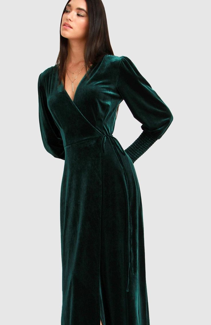 Show off your curves in luxe stretch velvet in the Current Mood Velvet Wrap Dress. This vintage inspired frock will give you some glamorous edge for your next party. Hand Wash Do Not Bleach Dry Flat Iron On Low Heat Velvet Frock, Velvet Wrap Dress, Current Mood, Stretch Velvet, Girl Coat, Clothes Ideas, Flat Iron, Girls Jacket, Skirts For Sale