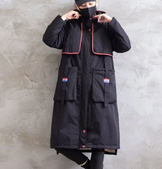 Long Women Casual Hooded Parka quilted jacket Coat  ,Custom make service available! Please feel free to contact us if you want custom made for this coat.Materials: cotton blendedMeasurement: One size fits all . length 65cm / 25.59"bust 128cm / 50.39"Sleeve length 67cm / 26.37" Most of our dresses are made of cotton lin Quilted Hooded Jacket For Streetwear, Black Quilted Hooded Parka, Black Hooded Quilted Parka, Winter Cotton Quilted Jacket For Cold Weather, Winter Quilted Cotton Jacket For Cold Weather, Winter Cotton Quilted Jacket With Pockets, Black Hooded Quilted Jacket, Black Quilted Long Sleeve Hooded Jacket, Long Cotton Parka With Pockets