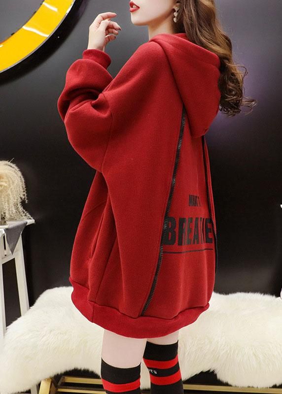 Style Red Hooded Graphic Warm Fleece Pullover Street wear WinterFabric: Fleece HoodieSize & Fit: Fit: This garment fits true to size.Length: Size L measures 26.13"from shoulder to hemBust: Great for any cup size. Waist: Loose Fit. Comfortable room throughout midsection.Hip: Loose Fit - room for hips. Hand Wash Cold. Cozy Winter Outerwear With Letter Print, Red Fleece Long-sleeve Hoodie, Winter Fleece Sweater With Letter Print, Warm Cozy Fit Hoodie, Red Winter Sweatshirt, Red Long Sleeve Fleece Sweatshirt, Cozy Fit Red Tops For Winter, Red Winter Tops With Ribbed Cuffs, Red Crew Neck Winter Outerwear