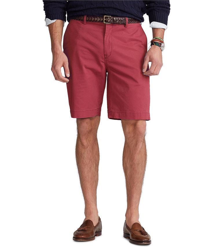 From Polo Ralph Lauren Big & Tall&#x2C; these shorts feature:Mid-rise; sits at the waistTwo front angled pocketsRight hip coin pocketTwo back buttoned pocketsSignature embroidered Pony above the back right pocketEased fit through the legZip fly with a buttoned closure; belt loopsPolo Ralph Lauren has updated the roomy Classic Fit with extra stretch to make these cotton-blend shorts even more comfortable to wearAll Big sizes have approx. 9" inseam; All Tall sizes Relaxed Fit Bermuda Shorts With 5-inch Inseam, Fitted Shorts With Pockets And 5-inch Inseam, Casual Shorts With Hip Pockets And 5-inch Inseam, Summer Shorts With Hip Pockets And 5-inch Inseam, Classic Bermuda Shorts With Built-in Shorts, Fitted Cotton Shorts With Side Pockets, Fitted Bottoms With Side Pockets For Summer, Classic Shorts With Welt Pockets For Spring, Cotton Bermuda Shorts With Welt Pockets