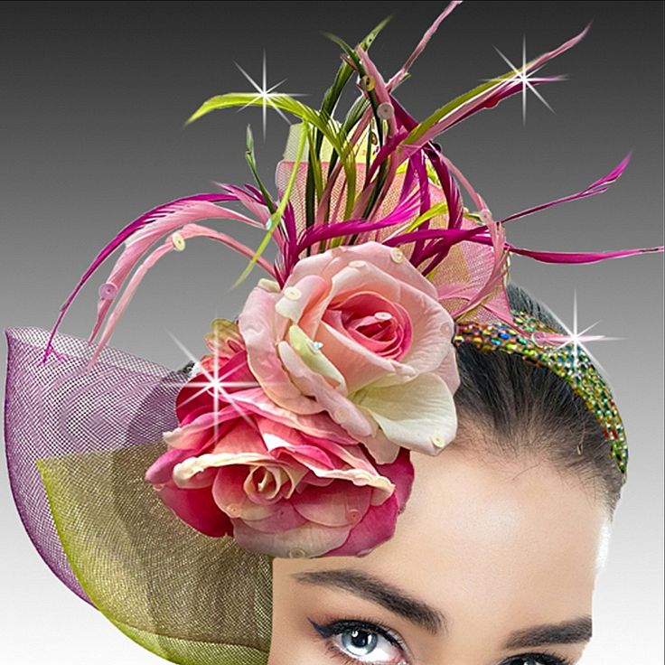 Fabulous Couture Pink And Green Flower Feathers Fascinator Jeweled Headband! This Exquisite Headpiece Combines Delicate Pink And Green Flowers, Luxurious Feathers, And Sparkling Jewels To Create A Captivating Look That Will Make You Stand Out At Any Event. Add A Touch Of Glamour And Be The Epitome Of Elegance And Sophistication In This Stunning Fascinator Headband. Perfect For Equine Races, Kentucky Derby, Tea Parties, Soires, Brunch, Church, Luncheons, Social And Sorority Gatherings Such As Aka Flower Headband For Kentucky Derby, Pink Hair Accessories For Kentucky Derby Garden Party, Luxury Headband For Kentucky Derby Races, Pink Feminine Fascinator For Garden Party, Elegant Pink Hair Accessories For Kentucky Derby, Multicolor Evening Headpiece For Kentucky Derby, Flower Hair Accessories For Kentucky Derby Party, Pink Headband Mini Hat For Garden Party, Party Flower Hair Accessories For Kentucky Derby