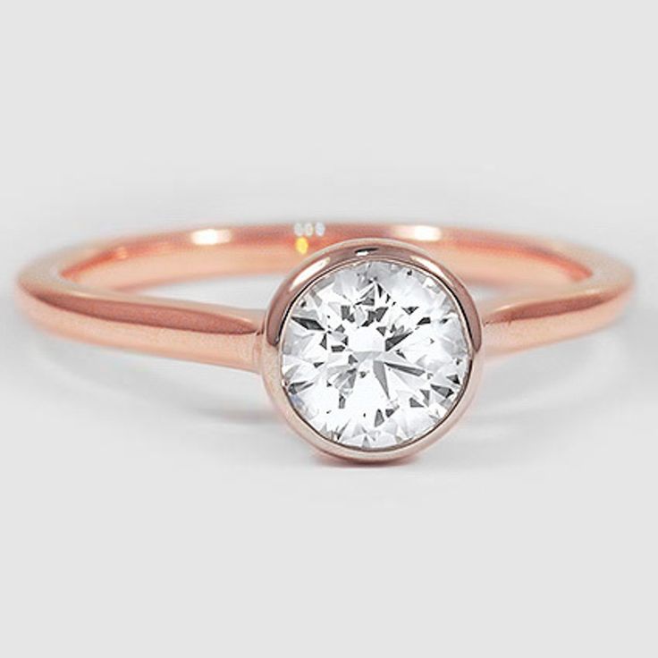 14K Rose Gold Luna Ring Modern Rose Gold Ring With Single Diamond, Modern Rose Gold Diamond Ring With Single Diamond, Modern Everyday Diamond Ring With Bezel Setting, Modern Diamond Ring With Bezel Setting For Everyday, Modern Rose Gold Diamond Ring With Bezel Setting, Classic Rose Gold Diamond Ring With Bezel Setting, 14k Rose Gold Rings With Bezel Setting, Modern Rose Gold Jewelry With Smooth Bezel, Classic Rose Gold Ring With Bezel Setting