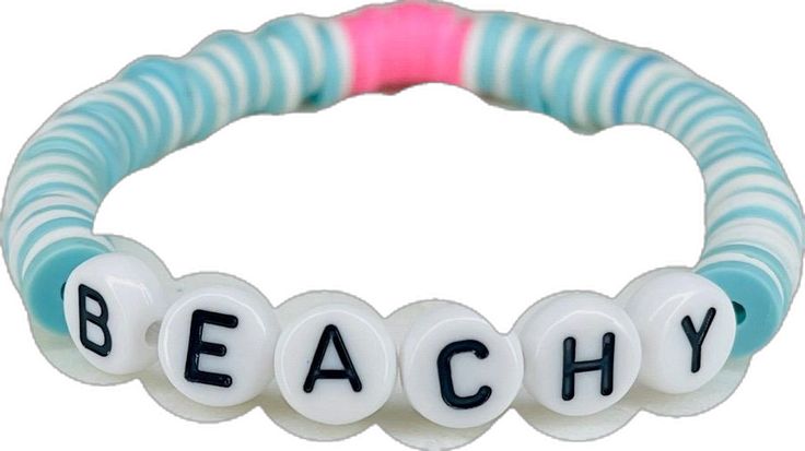 Feely Beachy? This precious bracelet gives off ALL the summer vibes. Baby blue, white, and just a dash of neon pink, this bracelet provides a soft accent to any outfit. Preppy, cute, and super summery! Trendy Multicolor Strand Friendship Bracelets, Blue Friendship Bracelets For Summer Beach, Beachy Multicolor Friendship Bracelets For Summer, Casual Friendship Bracelets For Beach Party, Blue Friendship Bracelets For Beach In Summer, Trendy Strand Beaded Bracelets For Vacation, Casual Friendship Bracelets For Summer Beach Party, Casual Strand Bracelet For Summer, Trendy Adjustable Friendship Bracelets For Beach