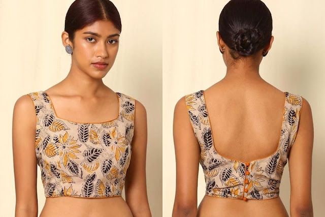 Simple Saree Blouse, Blouse Designs Front And Back, Sleeveless Blouse Pattern, Simple Saree Blouse Designs, Saree Bluse, Sleeveless Blouse Designs, Sleeveless Blouse Saree, Keep Me Stylish, Blouse Designs High Neck