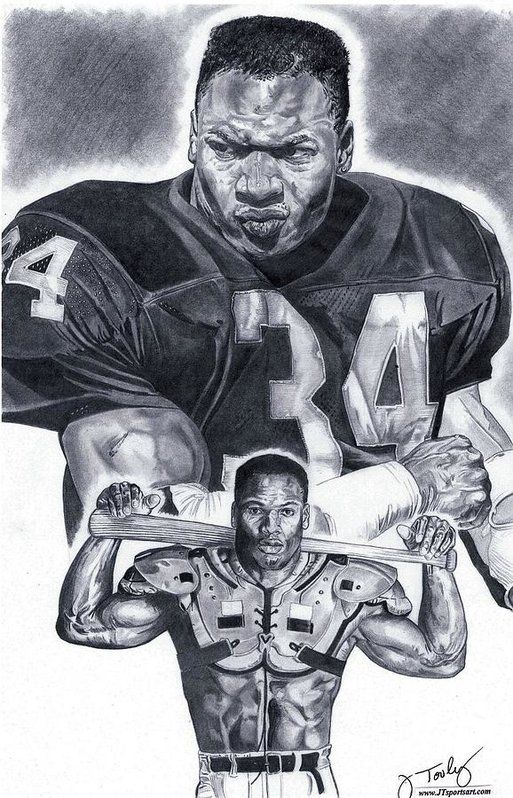 a drawing of a football player with his hands on his hips and the other arm behind him