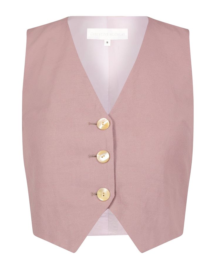 Elegant V-neck Vest For Office Wear, Chic V-neck Suits For Spring, Tailored Spring Vest With Button Closure, Elegant Single Breasted V-neck Vest, Elegant Single-breasted V-neck Vest, Chic Spring Suits With Button Closure, Chic Summer Suits For Workwear, Summer V-neck Fitted Blazer, Chic Summer Business Casual Suits