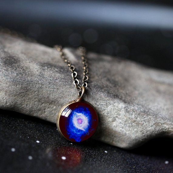 Helix Nebula Pendant - Galaxy Space Necklace - Antique Silver or Bronze - Eye of God Jewellery, Oute God Jewellery, Eye Of God, Space Necklace, Helix Nebula, Galaxy Jewelry, Space Universe, Orion Nebula, Moon Phases Necklace, Science Gifts