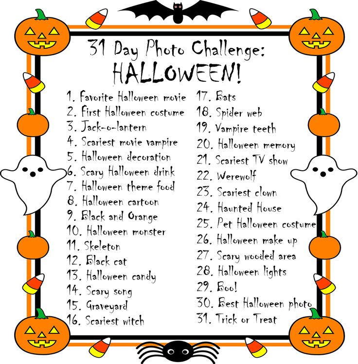 the 31 day photo challenge for halloween