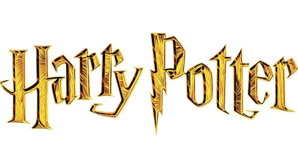 the logo for harry potter is shown