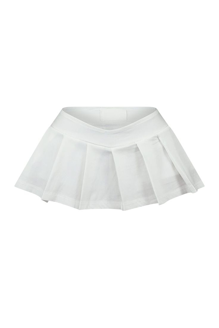 Low rise pleated mini skirt with shorts lining Slip on closure Runs true to size Trendy Pleated Short Tennis Skirt, Trendy Short Pleated Tennis Skirt, Solid Color Skort With Pleated Hem And Short Length, Solid Color Skort With Pleated Hem, Summer School Uniform Pleated Skort, Pleated School Uniform Skort For Summer, Mini Pleated Hem Tennis Skirt, Solid Color Mini Tennis Skirt With Pleated Hem, Classic Cotton Mini Pleated Skirt