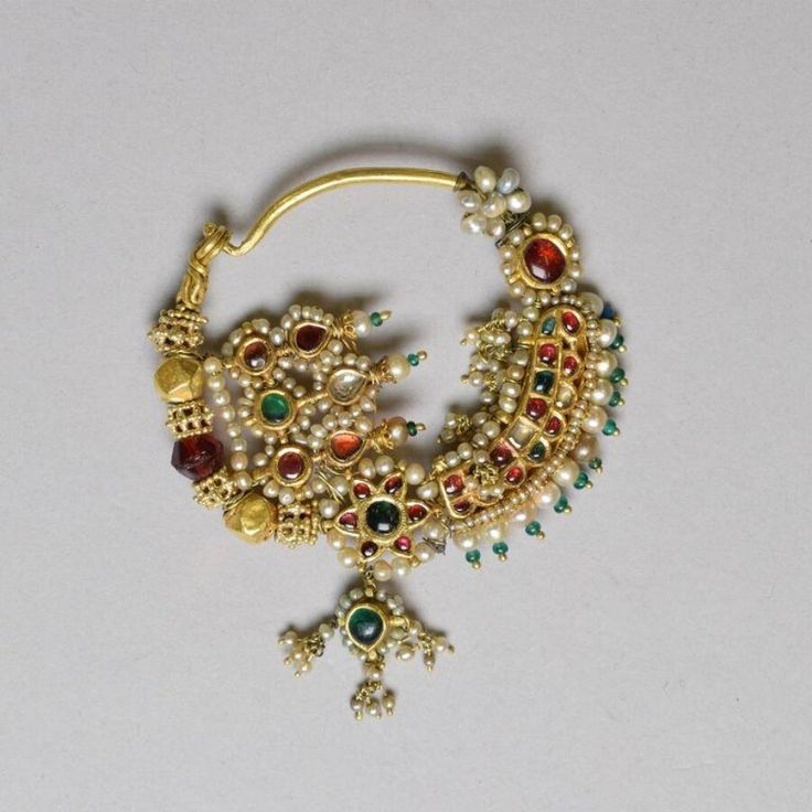 Search Results | V&A Explore the Collections Rajputi Kundan Nath Designs, Nath Design, Nose Jewels, Mughal Jewelry, Nath Nose Ring, Vintage Indian Jewelry, Rajputi Jewellery, Bridal Jewelry Vintage, Indian Nose Ring