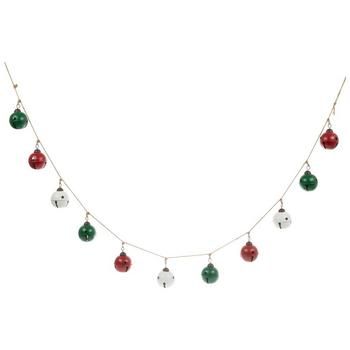 a necklace with christmas ornaments hanging from it