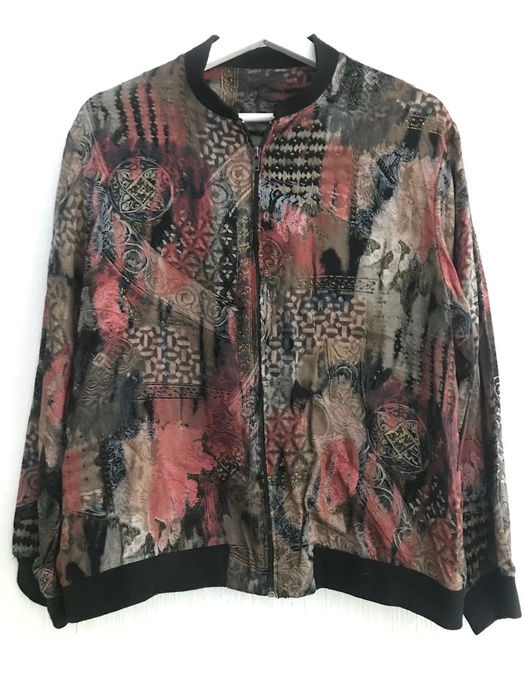 80s 90s blouse abstract black brown zip up long sleeve  size M Measurements Bust Chest 59cm x2 Lenght fr shoulder 63cm sleeve and shoulder 72cm Casual Long Sleeve Outerwear With Abstract Print, Casual Fall Outerwear With Abstract Print, Vintage Tops With Abstract Print For Fall, Vintage Abstract Print Tops For Fall, Vintage Abstract Print Top For Fall, 90s Blouse, Brown Zip Ups, Womens Blouses, Stretchy Material