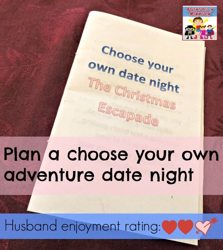 a book with the title plan a choose your own adventure date night written on it