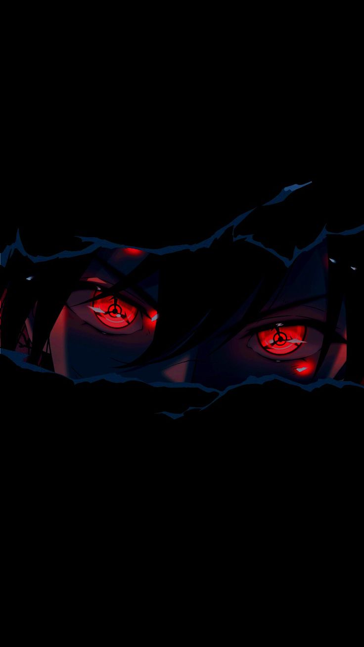 two red eyes are glowing in the dark