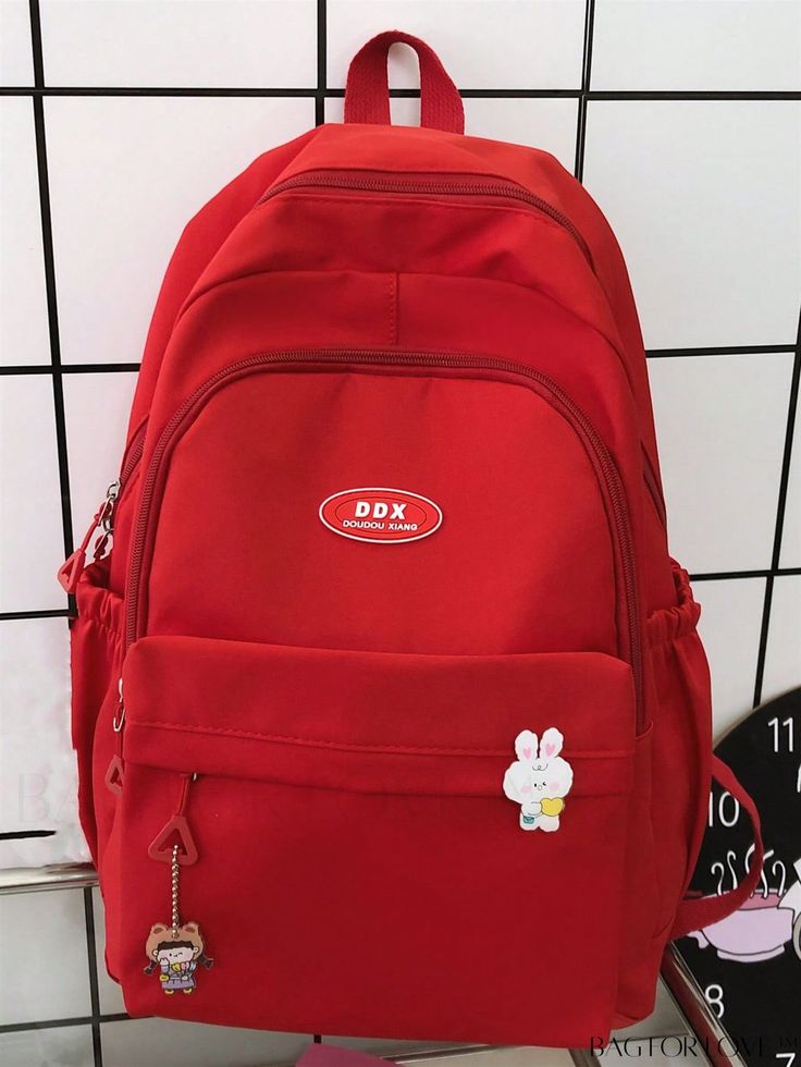 BagForLove - Red Lady Rucksack: Chic Womens School Backpack for Students Product Description Color Red Composition 100% Nylon Bag Size Medium Pattern Type Plain Material Polyamide Type Classic Backpack Size Chart INCH CM Handle Height Strap Length Bag Height Bag Width Bag Length 2 inch 23.6 inch 16.5 inch 5.9 inch 11.8 inch Handle Height Strap Length Bag Height Bag Width Bag Length 5 cm 60 cm 42 cm 15 cm 30 cm Details Pictures Similar Products h2 { text-align: center; } /* æ¢è¡ */ li{ white-space: normal; word-break: break-all; word-wrap: break-word; } .red-box { width: 100%; display: flex; flex-direction: row; flex-wrap: wrap; justify-content: center; } .red-box > div { width: 190px; height: 250px; margin: 10px; } .red-box > div > a > img { width: 190px; height: 250px; } .size-box { wid Red Backpack For Students, Red Backpack With Zipper Closure For Students, Red School Backpack With Zipper Closure, Red Backpack For Students, Back To School, Red Backpack For Travel And Back To School, Red Travel Backpack For Back To School, Red Nylon School Bags, Large Capacity Red Bag For Back To School, Large Capacity Red Bags For Back To School