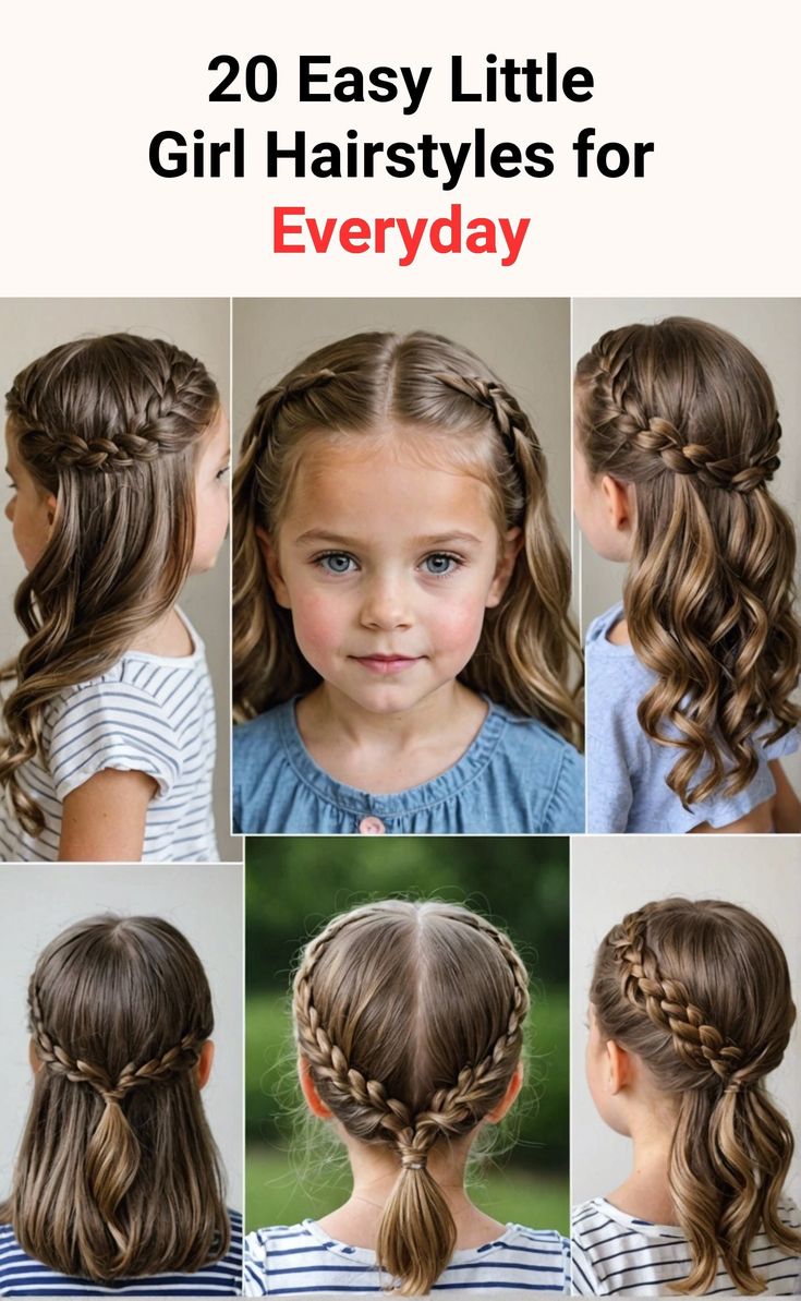 20 Easy Little Girl Hairstyles For Everyday – Trend Is Style Long Hair Kids Hairstyles, Charlotte Hair, Hairstyles For Everyday, Girls Haircuts, Adorable Hairstyles, Toddler Braided Hairstyles, Kid Hair Styles, Easy Little Girl Hairstyles, Girl Hairdos