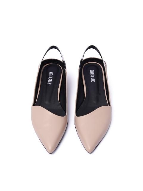 * This item is non-returnable.* This item will be made after your order.- Color: Skin- Pointed toe- Slingback style- Flat shoesMeasurements- Heel: 0.3- Size: 225(US5.5),230(US6)235(US6.5),240(US7),245(US7.5),250(US8)- This item is based on KR shoe size. Please refer to the size chart.Composition- Upper: Cowhide leather- Lining: Synthetic leatherDesigner- Imported- by MISSUE- Style#: 300439406 Spring Slingback Pumps With Contrasting Heel And Almond Toe, Chic Slingback Flats With Heel Strap, Beige Flat Heel Slingback Pumps, Beige Leather Slingback Pumps With Flat Heel, Elegant Pointed Toe Flats With Ankle Strap, Beige Leather Almond Toe Slingback Pumps, Formal Pointed Toe Flats With Ankle Strap, Classic Slingback Flats For Formal Occasions, Classic Formal Slingback Flats