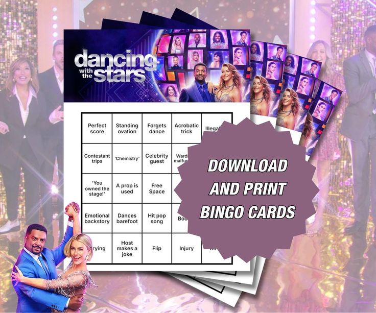 dancing with the stars printable game