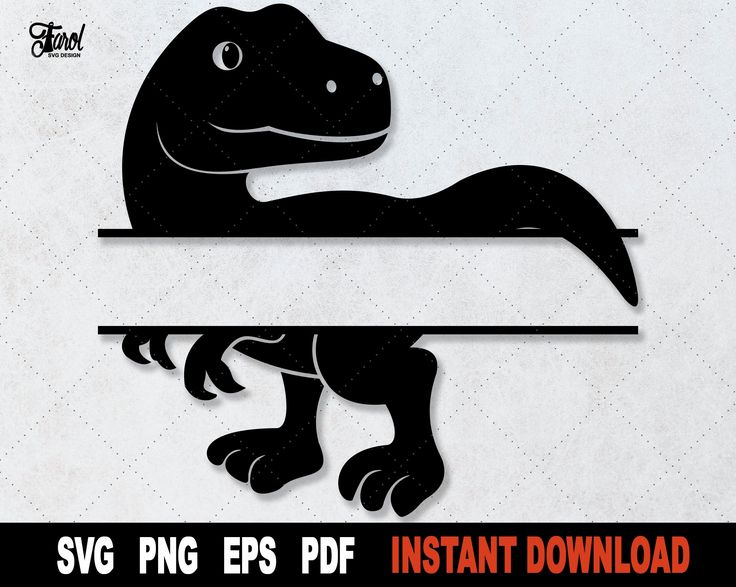 an image of a black dinosaur on a white background with the text svg png eps