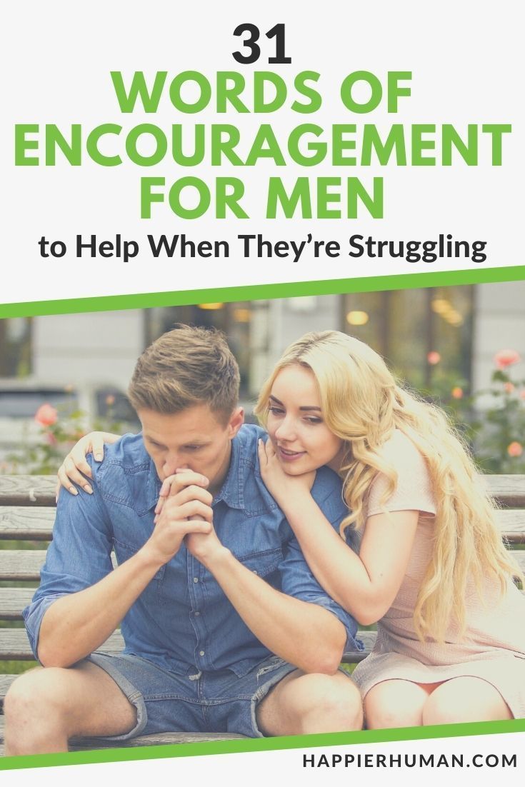 a man and woman sitting on a bench with the title 31 words of engagement for men to help when they're struggling