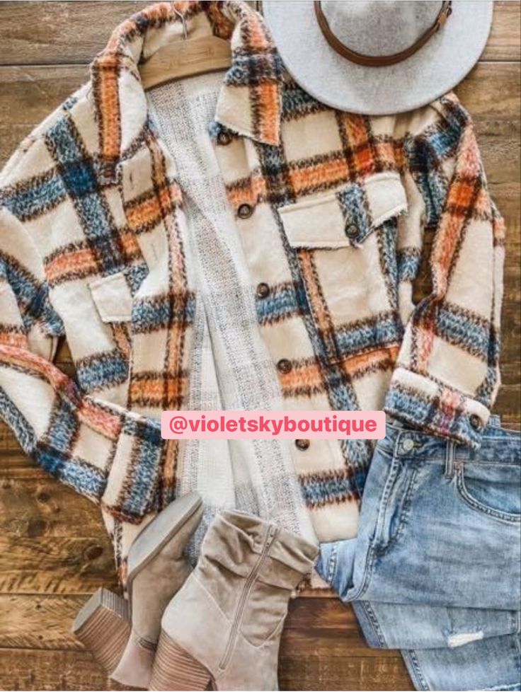 Loving this shaket #shacketoutfit #fallfashiontrends #fallstyle #outfitideas #outfitoftheday #womenfashion #womensclothing #outfitinspiration #fall #violetskyboutique Shacket Outfit Ideas, Shacket Outfit, Plaid Shacket, Fall Plaid, Orange Plaid, Mom Style, The Details, Plaid Scarf, Women's Plaid Shirt