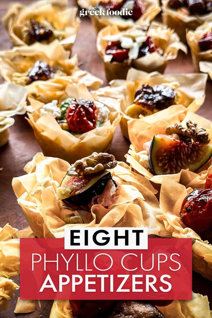 the cover of eight phyloc cups appetizers