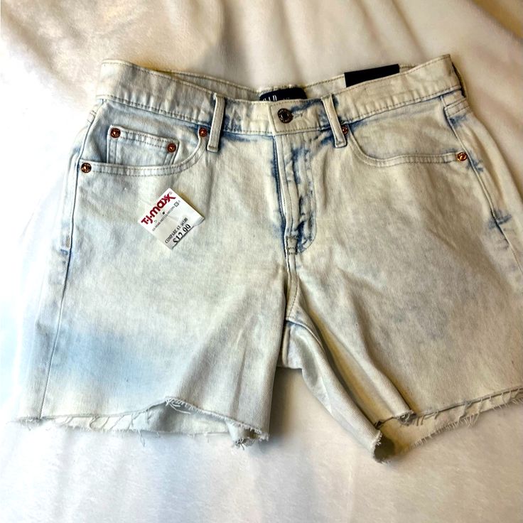 Brand New 5" Distressed Denim Shorts With Washwell Brand: Gap Size: 27 Style: Sexy Boyfriend Shorts Gap High Rise Jeans For Summer, Light Wash Straight Leg Jean Shorts, High Rise Jean Shorts By Gap For Summer, Casual Gap Jean Shorts For Summer, Casual Summer Jean Shorts By Gap, Casual Cutoff Bottoms By Gap, Gap Blue Jean Shorts For Summer, Gap Medium Wash Jeans For Summer, Trendy Washed Straight Leg Jean Shorts