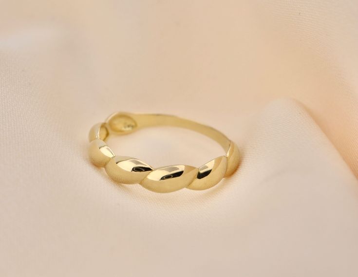 14K Gold Ring * Interlocking  Rings * 14K Gold Graceful Jewelry * Womens Intertwined Gold Rings  * Auger Gold Ring *Gift For Her This solid gold dainty ring is made entirely from 14k solid gold. * Jewelry is packaged and shipped in a delicate jewelry gift box. * If you are purchasing it as a gift, please feel free to add a personal note. Anniversary, Gift For Wife, Christmas Gift Gold Kt: 14K solid gold * Available Gold Color:  * Guaranteed Authentic 14k Gold, Not Plated Or Filled * Stamp: 14K Twisted Yellow Gold Ring As Gift, 14k Gold Bands With A Modern Twist For Gift, Modern Twist 14k Gold Bands For Gifts, Twisted Yellow Gold Wedding Rings, Modern Twist Yellow Gold Bands As Gift, Gold Twisted Promise Ring, Twisted Yellow Gold Ring For Gift, Twisted Gold Anniversary Rings, 14k Gold Twisted Promise Ring