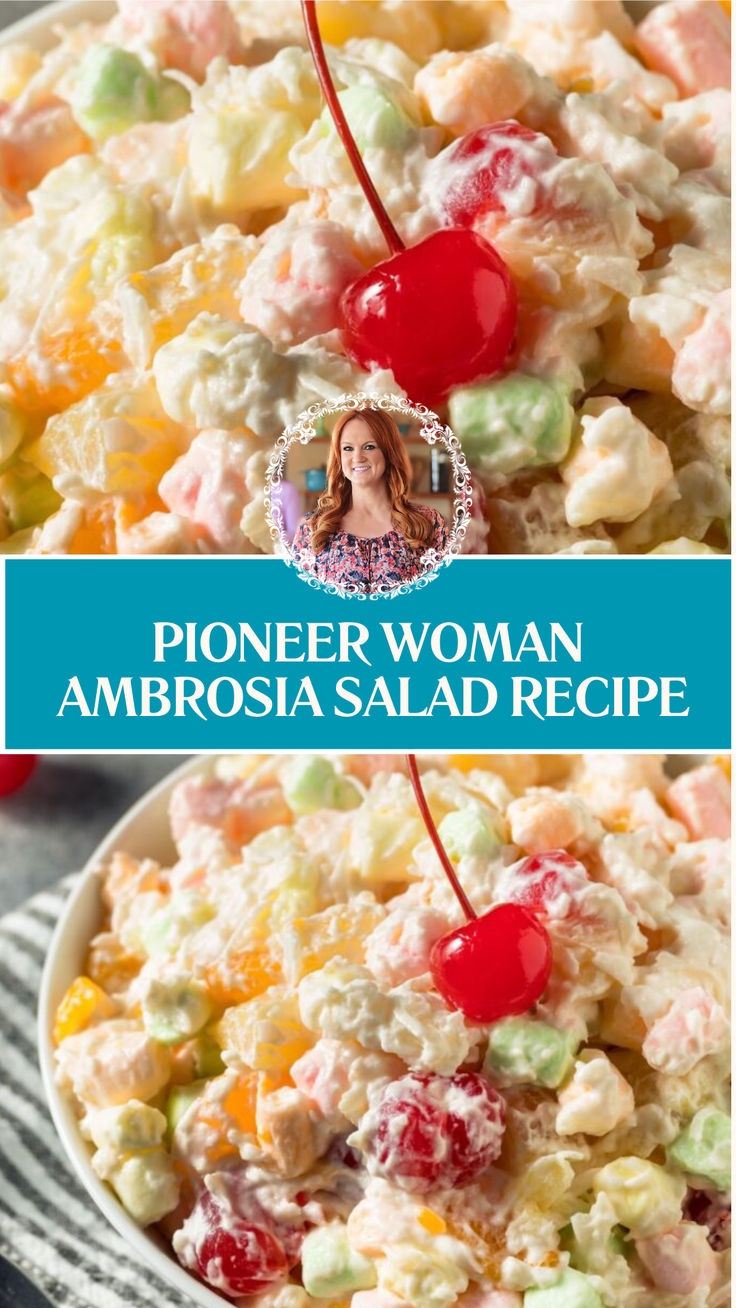 Pioneer Woman Ambrosia Salad Recipe Toasted Coconut Pudding Pioneer Woman, Ambrosia Salad With Cool Whip, Stovetop Hot Chocolate Recipe, Ambrosia Salad Recipe, Dessert Salad Recipes, Pineapple Tidbits, Ambrosia Recipe, Ambrosia Fruit Salad, Toasted Coconut Chips