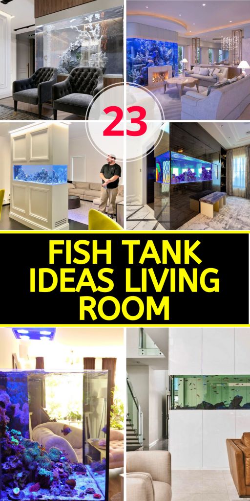 fish tank ideas living room collage