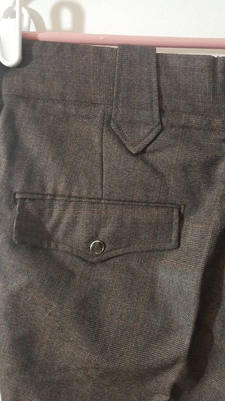 "Vintage 1970s era mens brown western suit. Jacket and pants. Lined and tailored. Pants have been altered. Beautiful condition, just needs pressing. Size L/Large (pit to pit 23\", sleeve 30\", back length 30\". Pants waist 34\", inseam 32\"). FREE SHIPPING" Brown Business Dress Pants With Welt Pockets, Tailored Brown Dress Pants With Welt Pockets, Tailored Brown Pants For Business, Brown Flat Front Dress Pants With Pockets, Brown Flat Front Dress Pants For Work, Brown Semi-formal Suit With Pockets, Semi-formal Brown Bottoms For Fall, Brown Semi-formal Fall Bottoms, Brown Bottoms For Semi-formal Fall Occasions