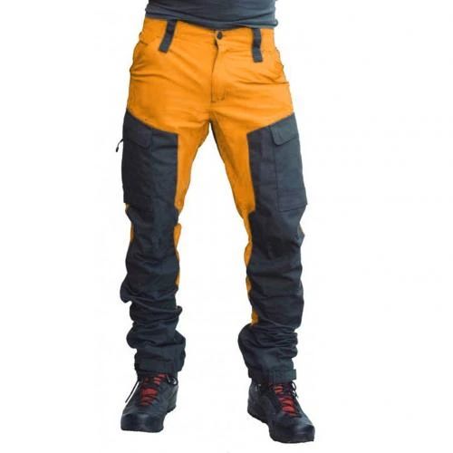 Casual Men Fashion Color Block Multi Pockets Cargo Pants Work Trousers – Atom Oracle Functional Baggy Pants For Outdoor Activities, Stretch Techwear Joggers For Outdoor, Breathable Functional Cargo Pants For Outdoor, Stretch Techwear Pants For Outdoor, Baggy Functional Cargo Pants For Outdoor, Stretch Cargo Pants With Functional Pockets For Hiking, Orange Bottoms With Pockets For Outdoor, Sporty Full-length Cargo Pants For Outdoor Activities, Techwear Stretch Cargo Pants For Outdoor Activities