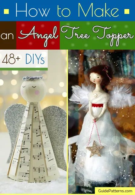 an angel tree topper is shown with the words how to make an angel tree topper