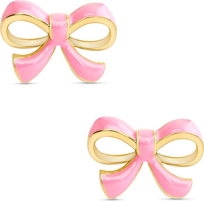 Lily Nily Bow Stud Earrings | Nordstrom Pink Bow Earrings, Pink Earring, Preppy Accessories, Fantasy Earrings, Preppy Jewelry, Pink Bows, Snake Jewelry, Jewelry Accessories Ideas, Kids Earrings