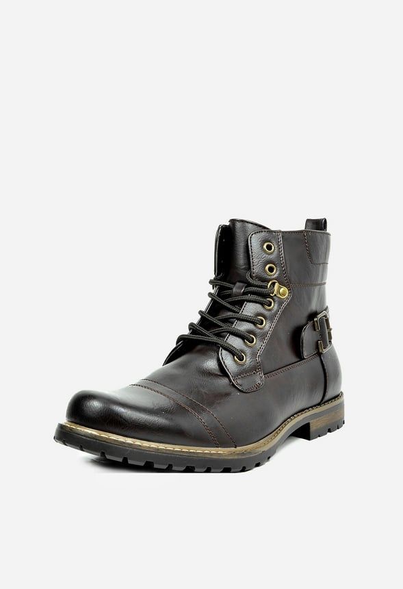 Premium Synthetic Leather Heel Tab and Zipper for Easy On and Off Platform Height: Approx. 0.5" Vintage-Inspired Design Stylish, Flexible & Comfortable Combat Boot, Mens Shoes Boots, Vintage Inspired Design, Synthetic Leather, Leather Heels, Side Zipper, Combat Boots, Vintage Inspired, Men's Shoes