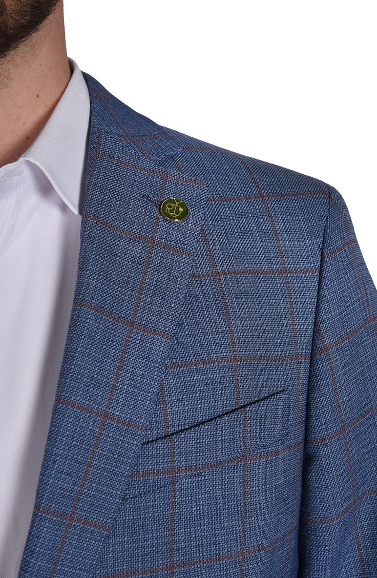 A sharp grid of windowpane plaid enriches a modern sport coat crafted from a stretchy wool blend. Notched lapels Nonfunctional four-button cuffs Lined 70% wool, 28% polyester, 2% spandex Dry clean Imported Plaid Long Sleeve Sport Coat With Hidden Buttons, Plaid Single-button Sport Coat For Semi-formal Occasions, Plaid Tweed Jacket With Hidden Button Closure, Fitted Plaid Sport Coat With Notch Lapel, Plaid Sport Coat With Notch Lapel And Single Button, Plaid Sport Coat With Single Button And Notch Lapel, Plaid Sport Coat With Hidden Button For Business Casual, Tailored Plaid Tweed Jacket With Single Button, Tailored Plaid Sport Coat With Long Sleeves