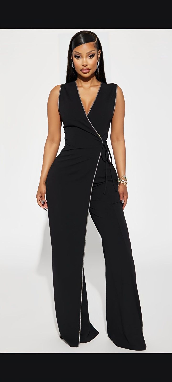 Classy Romper Outfit, Black Jumpsuit Outfit Night, Extra Fits, Bodycon Jumpsuit Outfit, Romper Outfit Black, Corporate Fits, Birthday Outfit Ideas For Women, Classy Romper, Black Jumpsuit Outfit