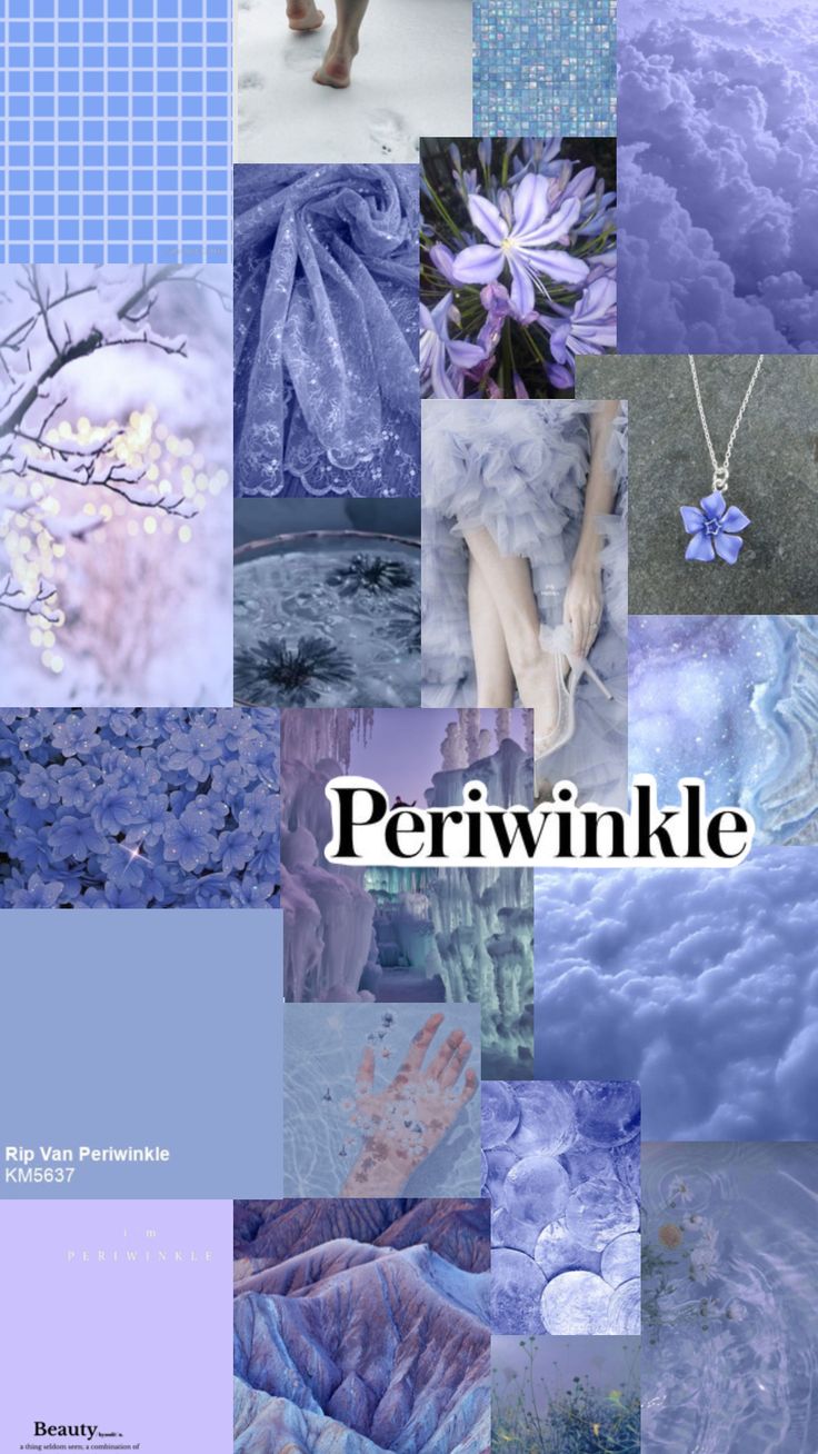 a collage of pictures with the words perwinkle