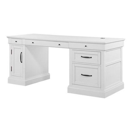 a white desk with two drawers and one drawer on the top, in front of a white background