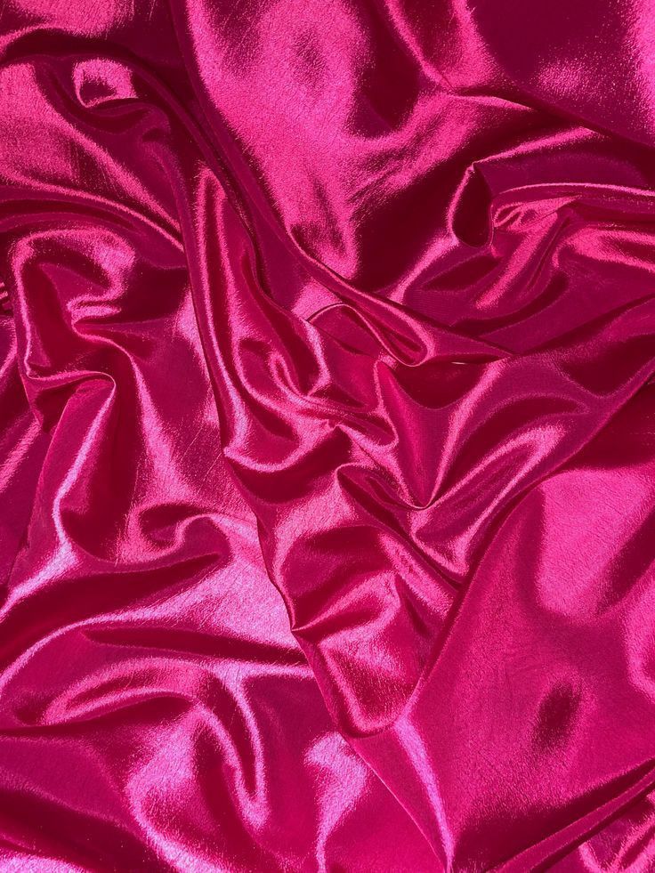 Tafetta Fabric, Hot Pink Wallpaper, Pink Wedding Theme, Taffeta Fabric, Bridal Fabric, Brocade Fabric, Red Aesthetic, Gorgeous Fabrics, Pink Silk