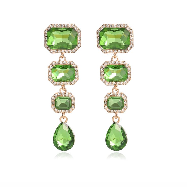 PRICES MAY VARY. Vintage Rhinestone Dangling Earrings Design: The Long Rhinestone Earrings Hit on Three Key Trends At Once: Vintage Style, Teardrop Chandelier Design, and Bright Colors. They are a Must for Any Jewelry Lover, Earring Collectors and Lovers of Dangle Earrings. The Fruit-green Rhinestone Earrings Can Be Matched with Different Outfits, Complement Different Looks, They Will Make You More Charming, Elegant and Beautiful High Quality Material: The Bling Rhinestone Dangling Earrings are Green Crystal Earrings, Teardrop Chandelier, Quinceanera Planning, Earrings Design, Chandelier Design, Earrings Crystal, Art Deco Earrings, Drop Dangle Earrings, Crystal Drop Earrings