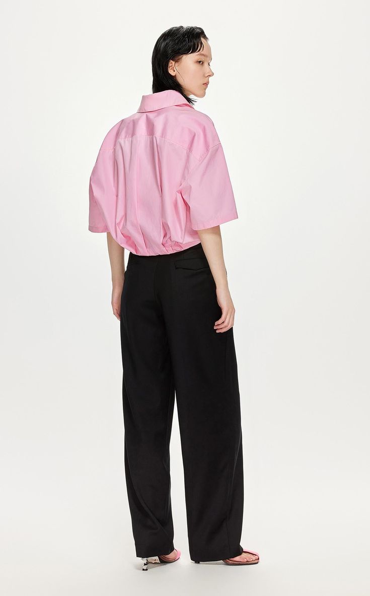 Fabric: 100% Cotton Oversized Asymmetrical Cotton Tops, Oversized Cotton Tops With Asymmetrical Hem, Oversized Cotton Top With Asymmetrical Hem, Modern Tops With Shirttail Hem For Work, Oversized Shirt For Workwear In Spring, Oversized Shirt For Spring Workwear, Oversized Spring Workwear Shirt, Casual Cotton Shirt With Asymmetrical Hem, Oversized Asymmetrical Cotton Blouse