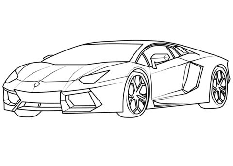 a drawing of a sports car