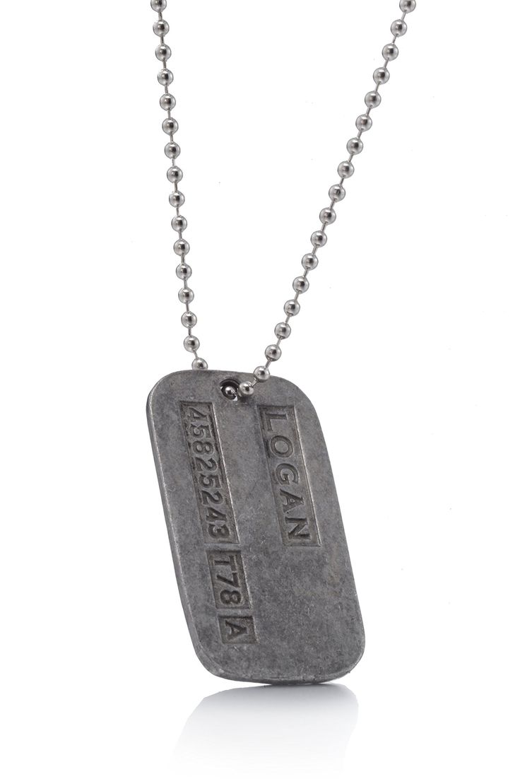 PRICES MAY VARY. Title: REINDEAR Wolverine X-men James Logan Army Military Metal Pendant Chain Dog Tag Necklace. Product Type: Departments > Men > Jewelry > Necklaces Wolverine Dog Tags, Wolverine Logan, Dog Tags Military, Logan Wolverine, Personalized Dog Tags, Mens Jewelry Necklace, Cute Fit, Metal Pendant, Dog Tag