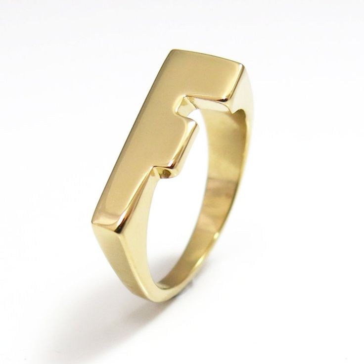 This modern Alphabet ring displays your choice of initial letter in a block font. Simply pick the initial that means the most to you and we will make it to a meaningful gift to a unique person in your love. #jonjonjewel #InitialRing #GoldLetterRing #FRing #InitialJewelry #UnisexInitialRing #AlphabetRing #CustomInitialRing #InitialSignetRing Modern Initial Open Ring For Anniversary, Modern Open Initial Ring For Anniversary, Modern Open Ring Initial Ring For Anniversary, Modern Sterling Silver Initial Ring In Yellow Gold, Modern Personalized Initial Ring, Modern Initial Ring With Polished Finish For Everyday, Modern Personalized 14k Gold Initial Ring, Modern Yellow Gold Initial Ring For Promise, Modern Personalized Initial Ring In Yellow Gold