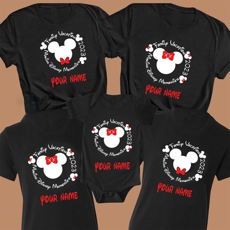 Personalized Disney Family Vacation Mickey And Minnie Family Matching T Shirt Disneyland Shirt Ideas, Disney Shirts Matching, Mickey Shirts, Family Disney Shirts Matching, Disney Birthday Shirt, Disney Family Vacation Shirts, Disney Shirt Ideas, Disney Family Shirts, Characters Disney