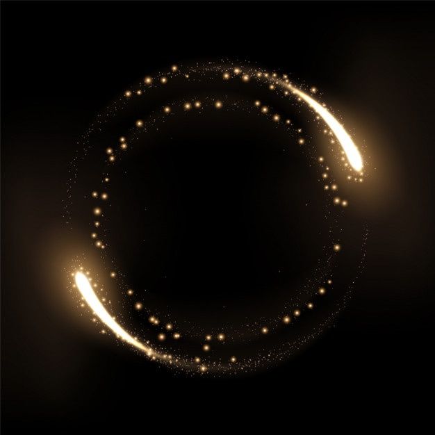 an image of a circle with sparkles in the dark